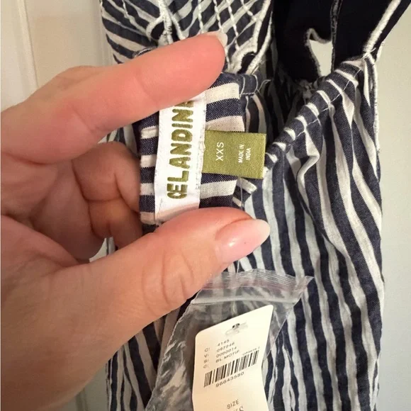 Hibiscus Cutwork Cotton Midi Dress - Blue Pattern xxs - Picture 4 of 7